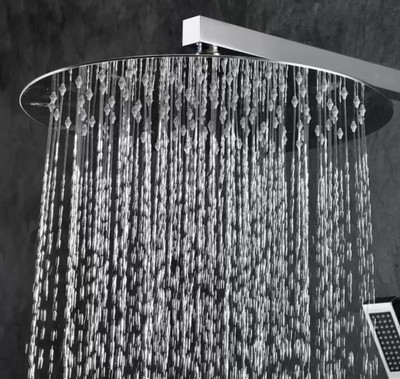 Adivta Overhead Rainfall Round Shower 8X8-12 Inch Square Arm Shower Head