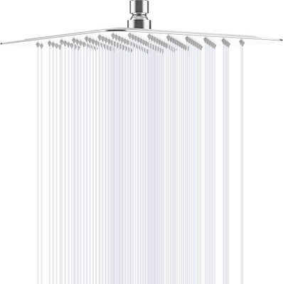 Alton 8X8inch 304 Grade-SS Rainfall High Pressure Overhead Shower With 360 Swivel Joint With out Arm Shower Head