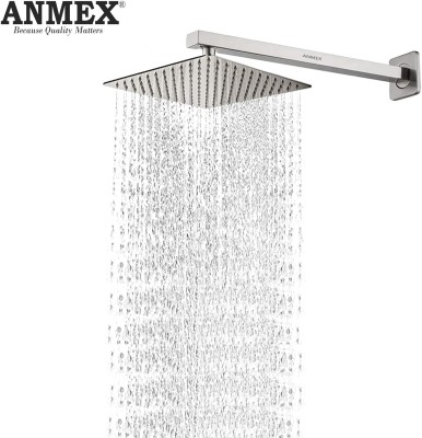 ANMEX SS304 UltraSlim HighPressure Rainfall Shower Head & Shower Arm (6X6+24INCH ARM) Shower Head