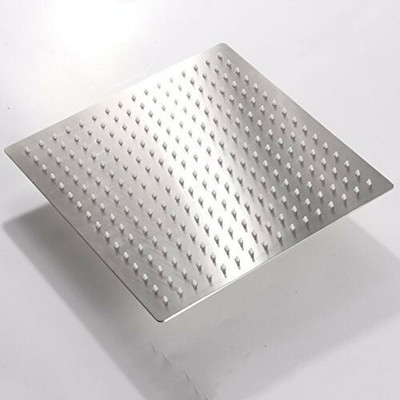 PESCA R/N ULTRA SLIM STAINLESS STEEL SQUARE SHOWER HEAD 12x12 Inch, STEEL GRADE 304, (Series :- SUPER HEAVY) And 24 Inch Shower Arm Combo Shower Head
