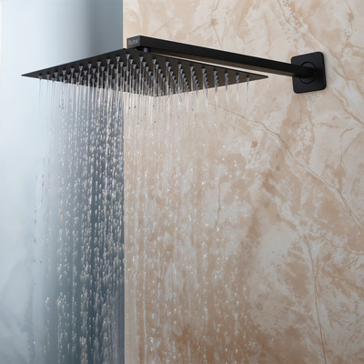 RUHE Ultra Sleek Square Overhead Shower 10x10 Inches | 304 Stainless Steel Showerhead Shower Head