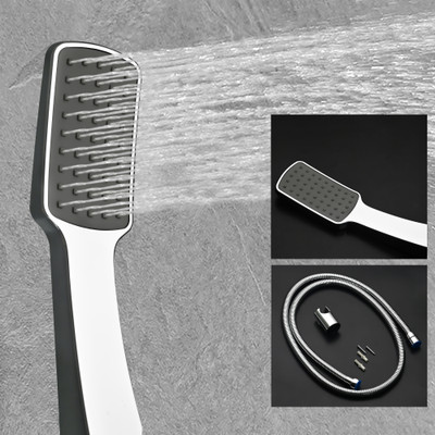 RESPITE ABS High-Pressure Hand Single Flow with 1.5 meter Hose and hook (SQUARE) Shower Head