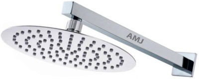 AMJ 6x6 (6Inch) ROUND Stainless Steel UltraSlim Shower Head with 15inch Square Arm Shower Head