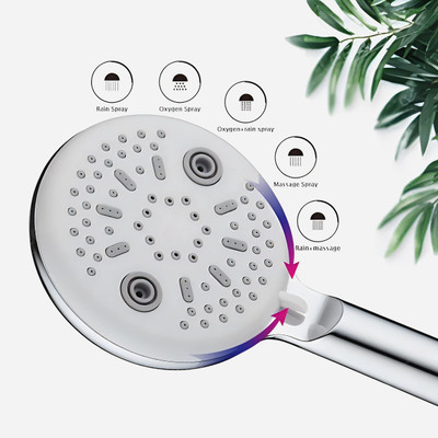 CARNIVAL Premium Quality ABS Multi Function 5 mode Hand Shower Set Shower Head