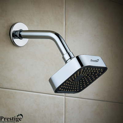 Prestige ABS,4-INCH Single Flow 3D Overhead Shower With 9inch Round arm Shower Head