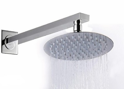 ZAP Hexa Ultra Slim 304 Grade 12 Inch Stainless Steel Circular Shower with Arm Combo Shower Head