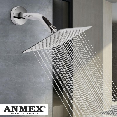 ANMEX SS304 Showerhead Great Shower Experience Even At Low WaterFlow (6X6+9INCH ARM) Shower Head