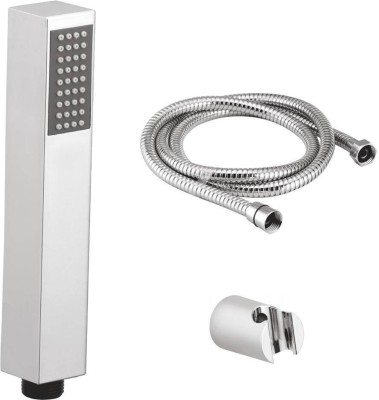 KAMAL Hand Shower Axis (Metallic Silver with Grey Face) With SS Flexible Tube 1.5 Mtr (150cm) & Wall Hook Shower Head