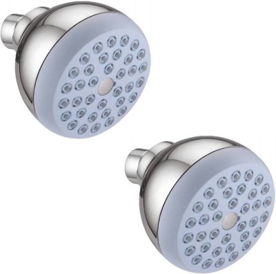 KAMAL Overhead Shower Marina 3.5 Inch Round - Set of 2 (Only Showerhead) French Blue Colour with Clear Silicon nozzles Shower Head