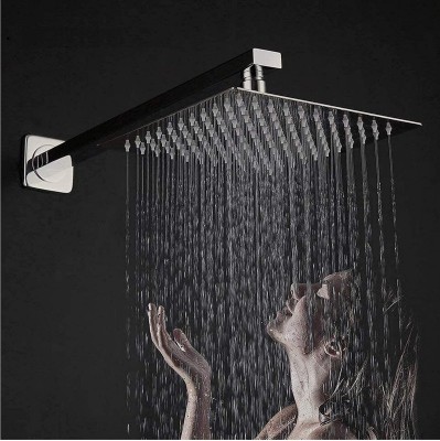 Prestige Ultraslim Shower 8Inch with 15Inch Arm Stee Shower Shower Head