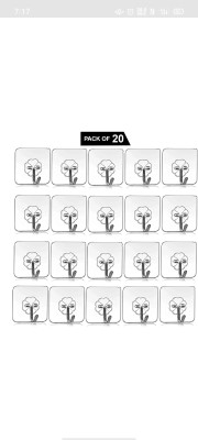 ABC Matte Shower Rod Hook(White)
