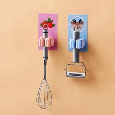 WebDealz Multicolor Plastic Broom Holder(2 Holders)