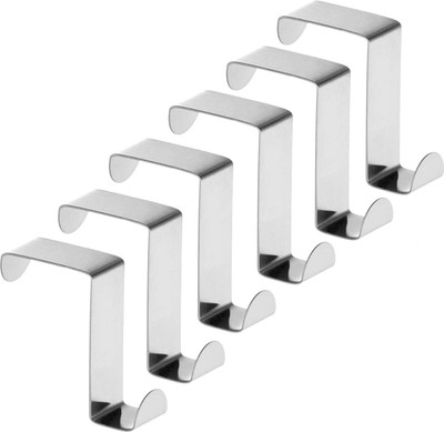 Vibgyor Products Matte Shower Rod Hook(Silver)