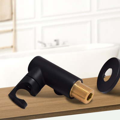 D&B BATHWARE Matte Shower Rod Hook(Black)
