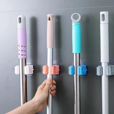 Shreejee Multicolor Plastic Broom Holder(4 Holders)
