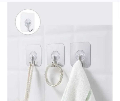 PARAVATIBAA ENTERPRISE Matte Shower Rod Hook(White)