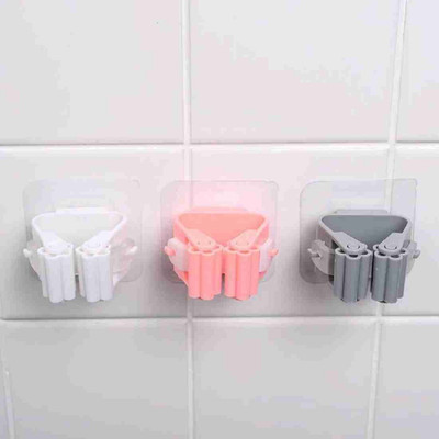 Fitaza Multicolor Plastic Broom Holder(3 Holders)