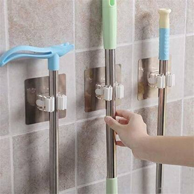 WebDealz Multicolor Plastic Broom Holder(2 Holders)