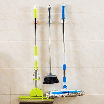 SEAHAVEN Multicolor Plastic Broom Holder(3 Holders)