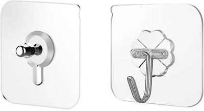 Ritesh Glossy Shower Rod Hook(White)
