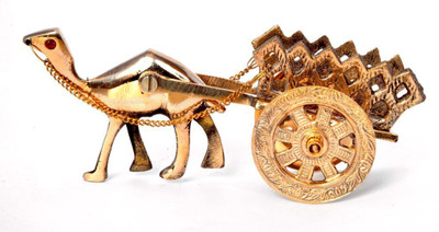 shop jaipuri 1 Camel Showpiece Decorative Showpiece  -  15.2 cm(Brass, Gold)