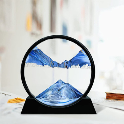 KASHTHBHANJAN MOVING SAND ART GLASS PICTURE Decorative Showpiece  -  10 cm(Glass, Metal, Multicolor)
