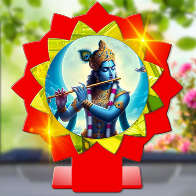 GiftsRange Krishna Govinda Gopal Madhusudana Kanha Car Dashboard Idol Decorative Showpiece  -  11 cm(Plastic, Multicolor)