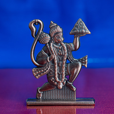 zyytra Hanuman Ji Car Dashboard Idol Decorative Showpiece  -  6 cm(Metal, Brown)