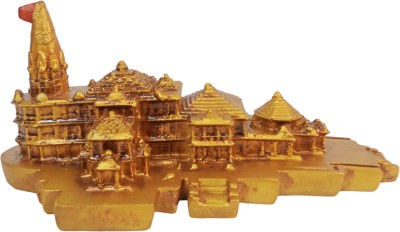 GIFTCITY Copper Poly Ayodhya Ram Mandir Modal For Home Decor And Diwali Gift Decorative Showpiece  -  7 cm(Polyresin, Copper)