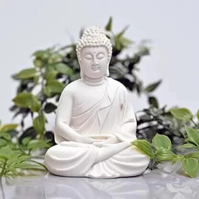 Always Better Look Decorative Showpiece  -  11 cm(Resin, White)