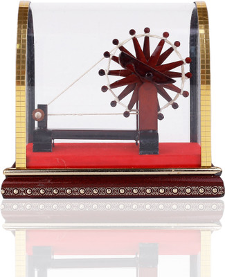 RainSound Wooden Gandhi Charkha in Acrylic Box Decorative Showpiece  -  11 cm(Plastic, Wood, Brown)