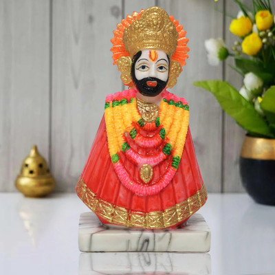 Sudaya idol God Khatu Shyam Ji Statue for home temple sudAya Decorative Showpiece  -  15 cm(Marble, Multicolor)