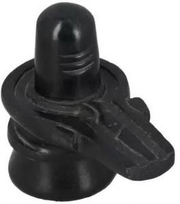 DIGSMORDEN Marble Shiva Shivling Idol Decorative Showpiece  -  9 cm(Marble, Black)