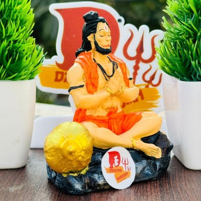 DARIDRA BHANJAN Hanuman Bajrangbali Bhagwan Idol Home Decor Office & Pujaghar Decorative Showpiece  -  12 cm(Resin, Multicolor)