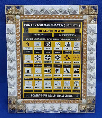 VSP VASTU SAMADHAN VSP VASTU SAMADHAN - 55 PYRA PUNARVASU NAKSHATRA FRAME Decorative Showpiece  -  28 cm(Fiber, Multicolor)
