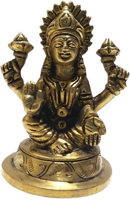 BRASS BLESSING Laxmiji Brass Idol | Goddess Laxmi Statue Figurines (2688) Decorative Showpiece  -  4 cm(Brass, Multicolor)