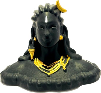 AUTODIFY ABS Adiyogi Statue / Lord Shiva Idol / God Mahadev Figurine 2.5 inch for Car Decorative Showpiece  -  6.5 cm(Plastic, Black)