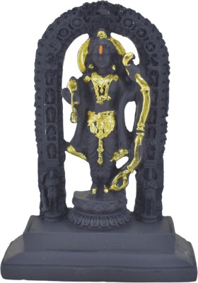 Real Craft Handcrafted Ayodhya Shree Ram Idol- 4 Inch Decorative Showpiece  -  10.5 cm(Resin, Black)