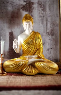 Yuvaansh Creationss Meditating Buddha 2 Feet Decorative Showpiece  -  70 cm(Resin, Gold)