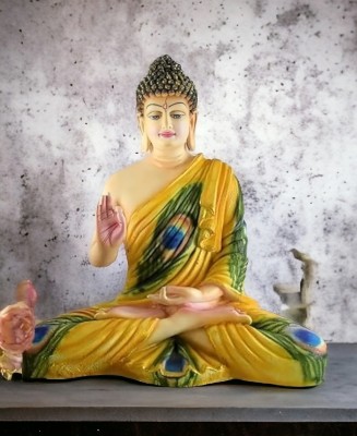 Sankalan Creation 2 Feet Meditating Buddha Decorative Showpiece  -  70 cm(Resin, Multicolor)