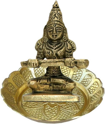 Banaras Box Pital/Brass Annapurna Mata Goddess of Food Annpurna Devi Idol in Home/Temple Decorative Showpiece  -  5 cm(Brass, Yellow)