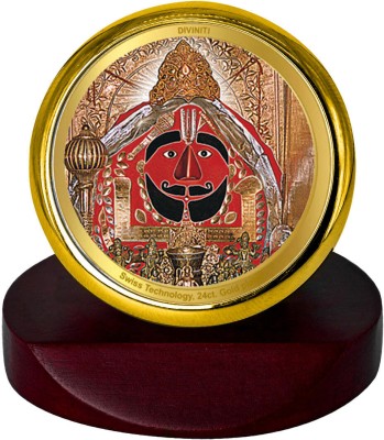 DIVINITI 24K Gold Plated Salasar Bala Ji Photo Frame For Car Dashboard, Home Decor, Puja Decorative Showpiece  -  7 cm(Gold Plated, Multicolor)