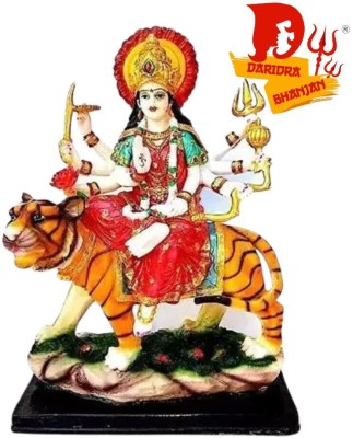 DARIDRA BHANJAN Marble Finish Goddess Maa Durga Devi Idol Statue(MULTICOLOR PACK OF 1) Decorative Showpiece  -  17 cm(Marble, Multicolor)