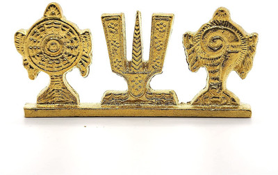 SHRI ASTHA VINAYAK Decorative Showpiece  -  4 cm(Brass, Gold)