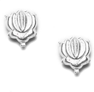 Dhruvs Collection 925 Silver Lotus Flower - Chandi Ka Kamal for Pooja & Home Decor, Pack of 2 Decorative Showpiece  -  4 cm(Silver, Silver)