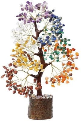 Evashu 7-chakra-crystal-tree-300-c Decorative Showpiece  -  17 cm(Wood, Multicolor)