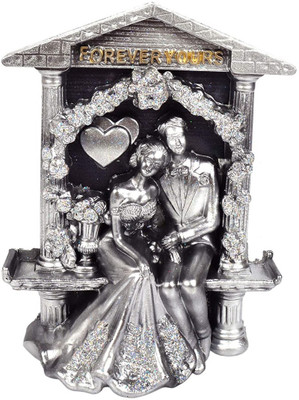 TECHZAGE Decorative Showpiece  -  8 cm(Plastic, Silver)