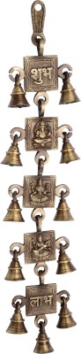 H&T PRODUCTS Ganesh , Laxmi & Saraswati With Bell Design Decorative Showpiece: 46.9 cm (Brass, Gold, Pack of 1) Decorative Showpiece  -  46.9 cm(Brass, Copper)