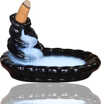 Flipkart SmartBuy Elegant Smoke Fountain 10 Incenses Sticks Showpiece For Home Decor Gift Items Decorative Showpiece  -  7 cm(Ceramic, Black)