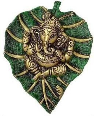 Gunnu Sales Decorative Showpiece  -  18 cm(Brass, Green)